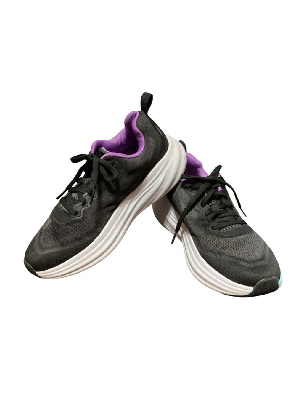 Avia Sneakers Sz 8.5 Black Purple Memory Foam Athletic Walking Running Womens